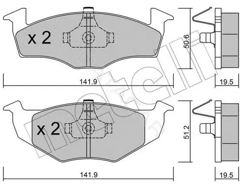 Тормозные колодки METELLI 22-0206-1