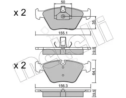 Тормозные колодки METELLI 22-0207-0