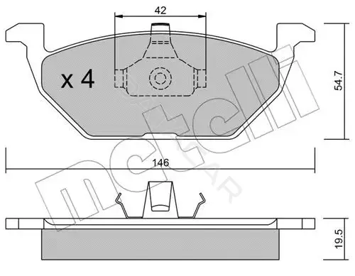 Тормозные колодки METELLI 22-0211-0