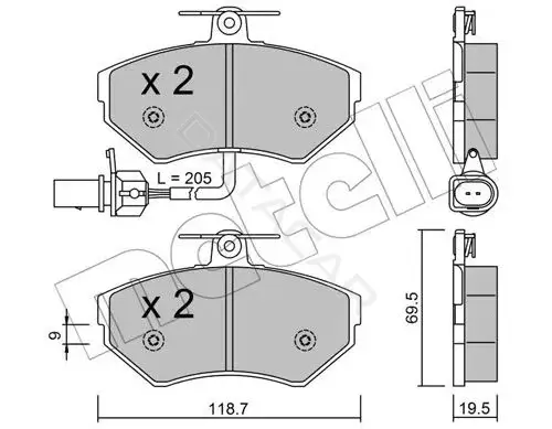 Тормозные колодки METELLI 22-0215-2