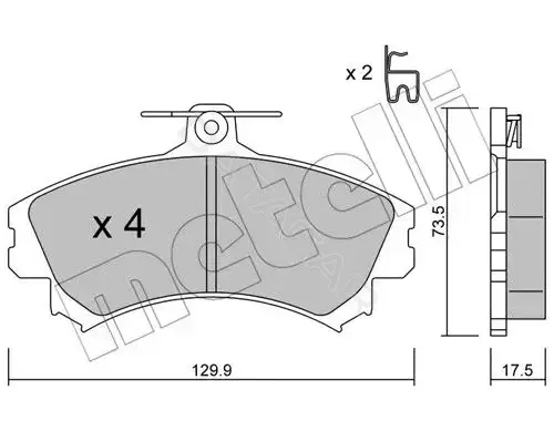 Тормозные колодки METELLI 22-0216-1