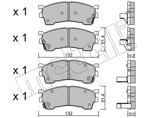 Тормозные колодки METELLI 22-0223-0