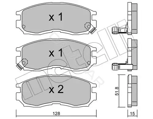 Тормозные колодки METELLI 22-0224-0
