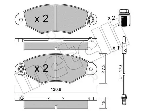 Тормозные колодки METELLI 22-0253-1