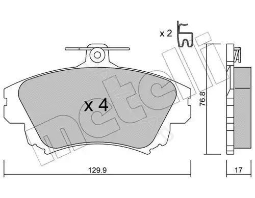 Тормозные колодки METELLI 22-0286-0