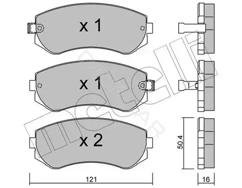 Тормозные колодки METELLI 22-0304-0