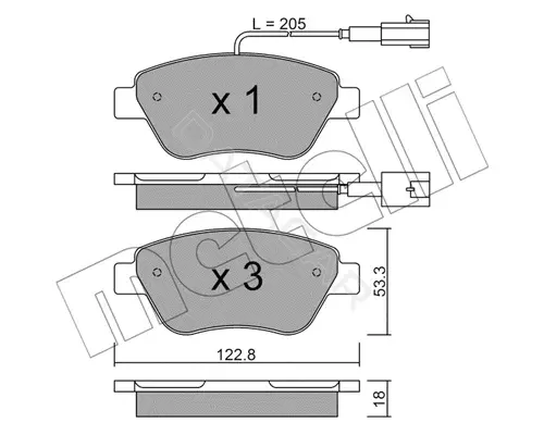 Тормозные колодки METELLI 22-0321-0