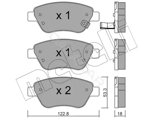 Тормозные колодки METELLI 22-0321-2