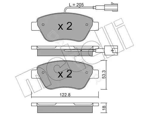 Тормозные колодки METELLI 22-0321-3