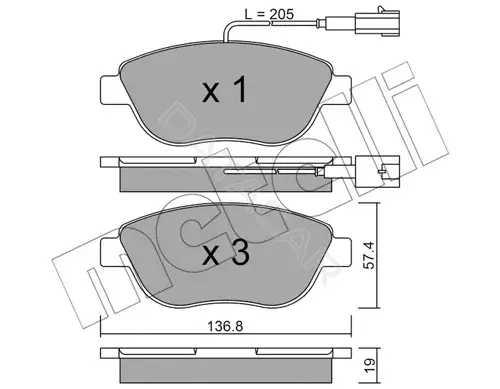 Тормозные колодки METELLI 22-0322-0