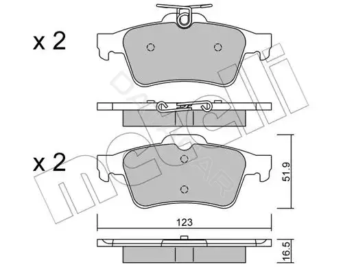 Тормозные колодки METELLI 22-0337-1