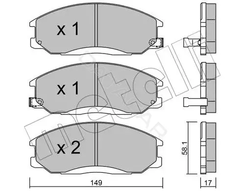 Тормозные колодки METELLI 22-0364-0