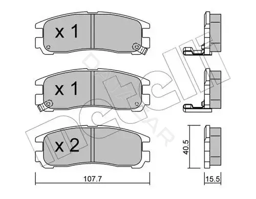 Тормозные колодки METELLI 22-0398-0