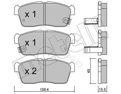Тормозные колодки METELLI 22-0415-0