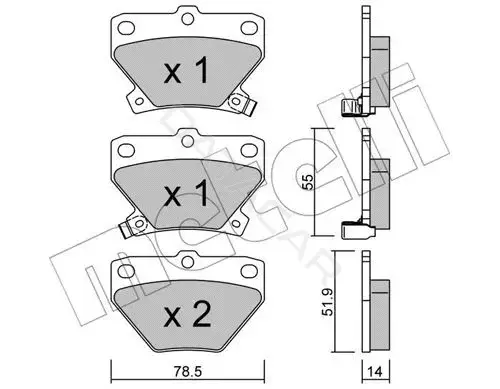 Тормозные колодки METELLI 22-0424-0