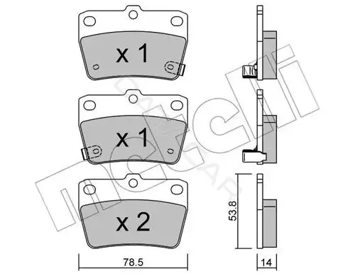 Тормозные колодки METELLI 22-0431-0