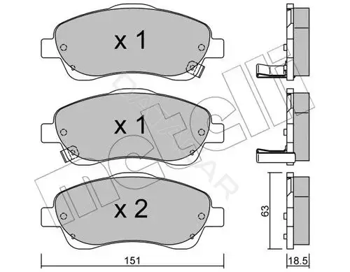 Тормозные колодки METELLI 22-0450-0