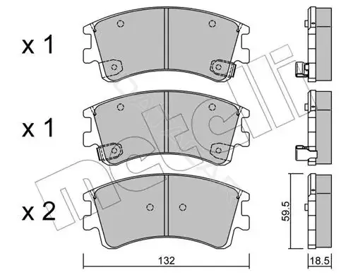 Тормозные колодки METELLI 22-0476-0