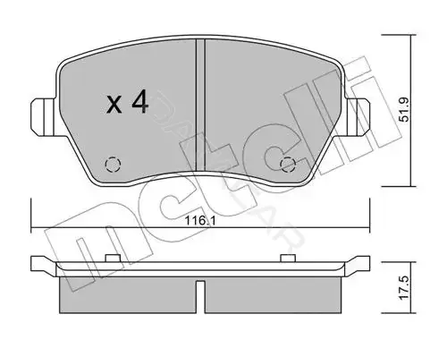 Тормозные колодки METELLI 22-0485-0