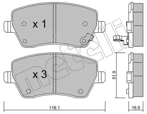 Тормозные колодки METELLI 22-0485-1