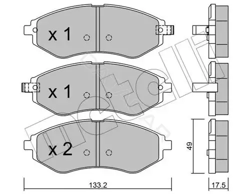 Тормозные колодки METELLI 22-0508-1