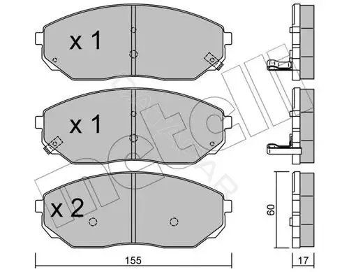Тормозные колодки METELLI 22-0515-0