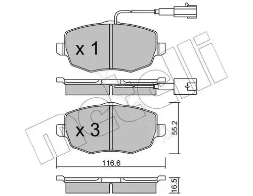 Тормозные колодки METELLI 22-0528-1