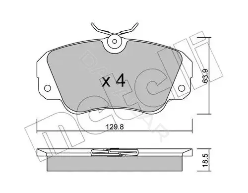Тормозные колодки METELLI 22-0538-0