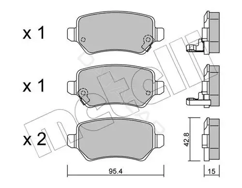 Тормозные колодки METELLI 22-0542-0