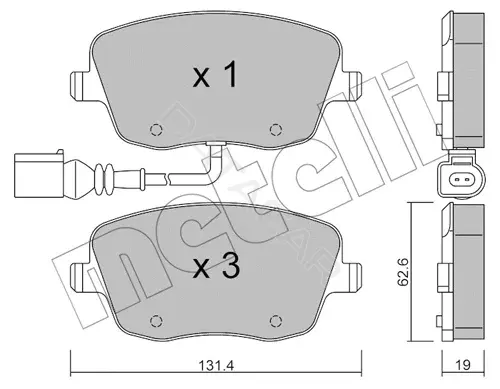 Тормозные колодки METELLI 22-0547-1