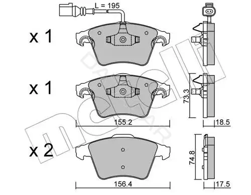 Тормозные колодки METELLI 22-0552-1