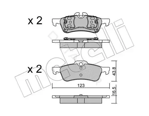 Тормозные колодки METELLI 22-0556-0