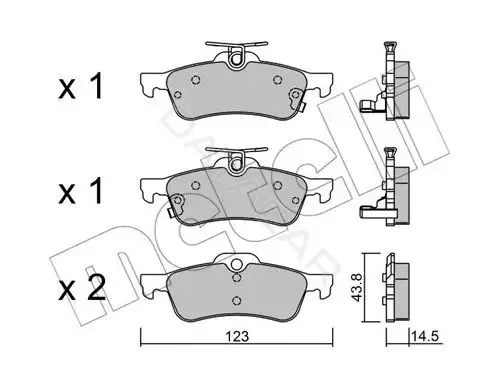 Тормозные колодки METELLI 22-0556-1
