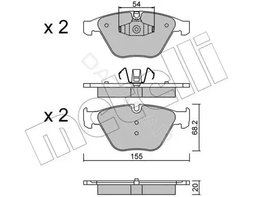 Тормозные колодки METELLI 22-0558-6