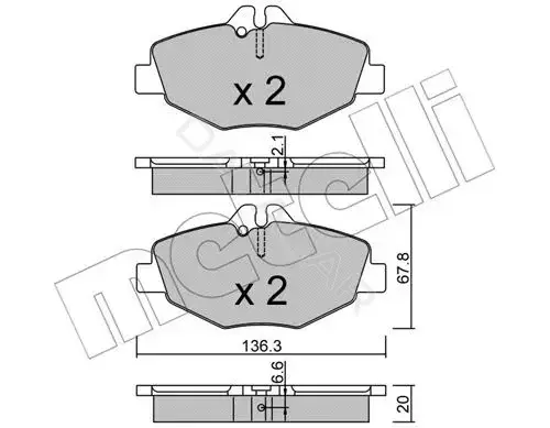 Тормозные колодки METELLI 22-0562-0