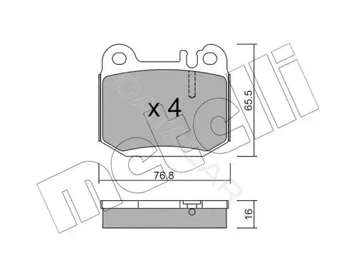 Тормозные колодки METELLI 22-0564-0