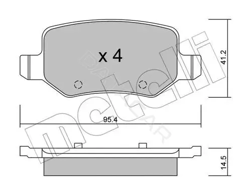 Тормозные колодки METELLI 22-0565-0
