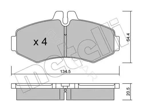 Тормозные колодки METELLI 22-0573-0