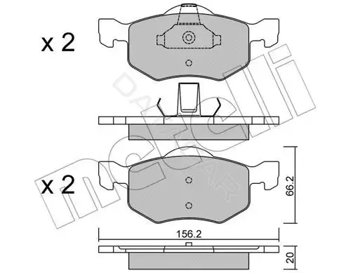 Тормозные колодки METELLI 22-0609-0