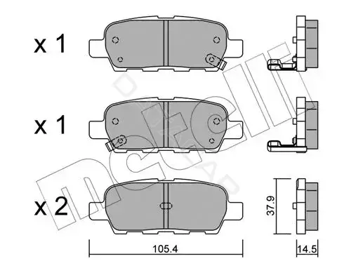 Тормозные колодки METELLI 22-0612-0