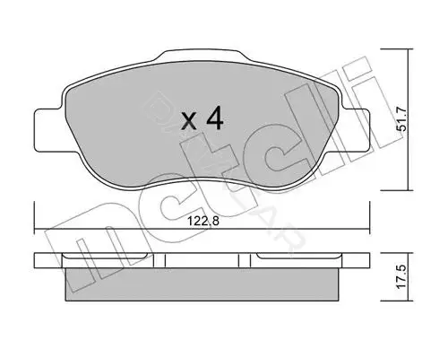 Тормозные колодки METELLI 22-0638-0