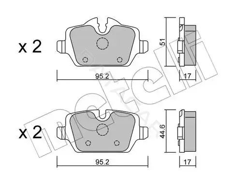 Тормозные колодки METELLI 22-0641-0