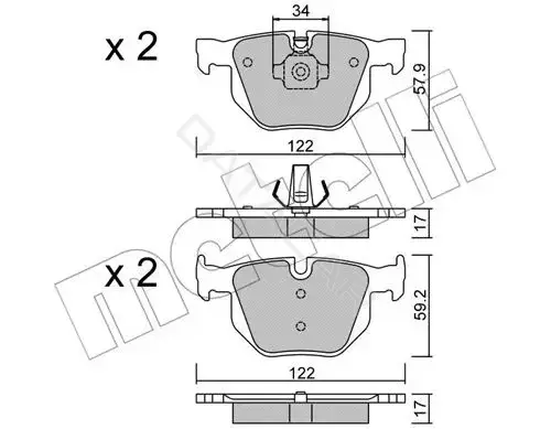 Тормозные колодки METELLI 22-0644-4