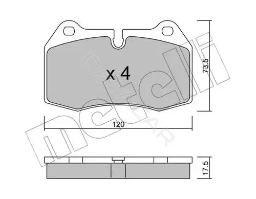 Тормозные колодки METELLI 22-0645-0