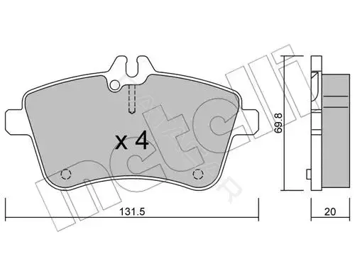 Тормозные колодки METELLI 22-0647-0