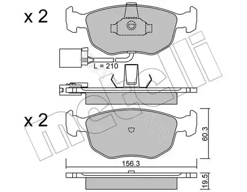 Тормозные колодки METELLI 22-0656-1