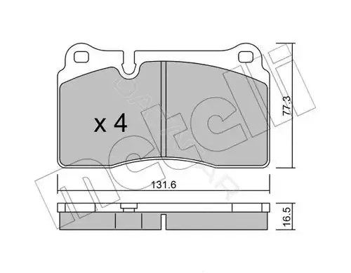 Тормозные колодки METELLI 22-0659-0