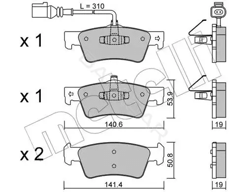 Тормозные колодки METELLI 22-0661-1