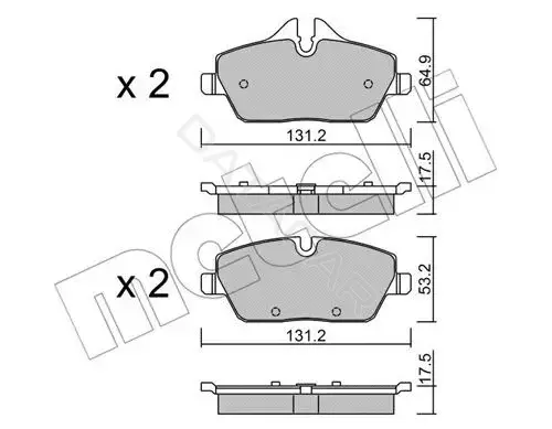 Тормозные колодки METELLI 22-0664-0