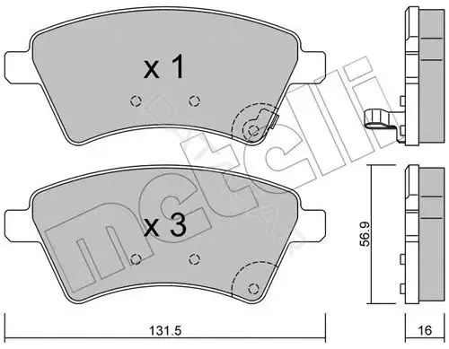Тормозные колодки METELLI 22-0702-0